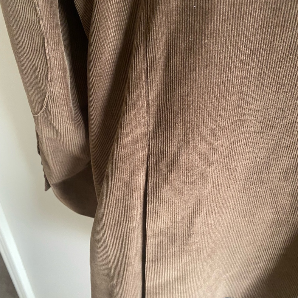 US Polo Assn Blazer Mens 50R Brown Corduroy Sport Coat 2 Button Plaid Pockets - Picture 11 of 13